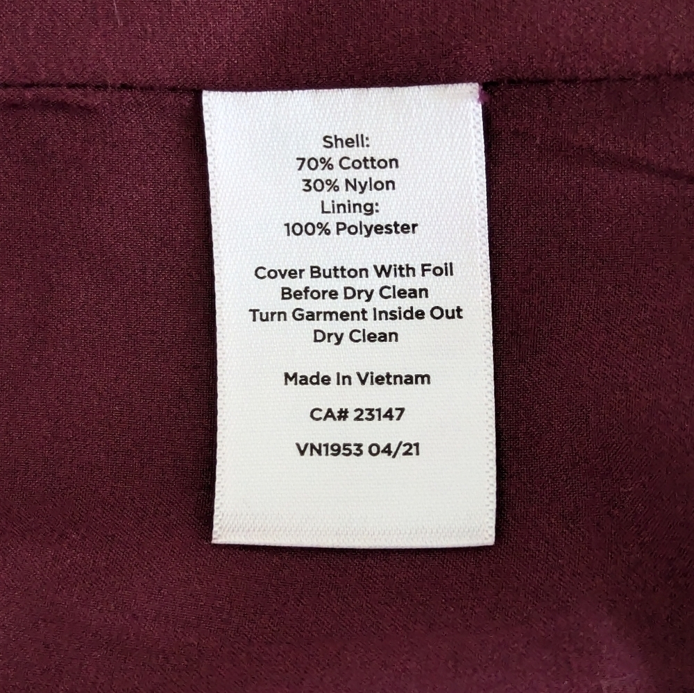 Talbots Purple Jacket military style size 4 - Picture 10 of 11